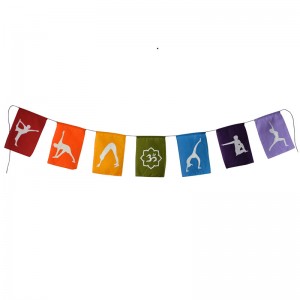 Banderole drapeaux postures de yoga