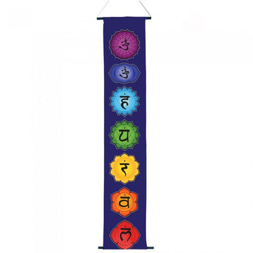 Banderole chakra fond bleu marin petit format