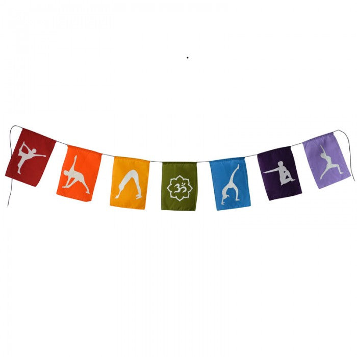 Banderole drapeaux postures de yoga