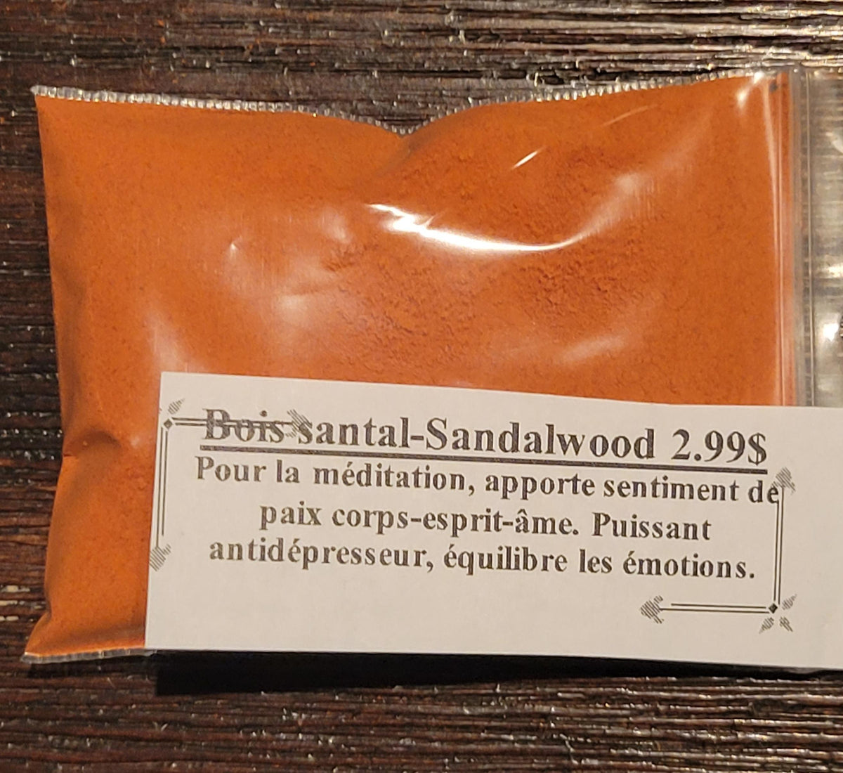 Encens bois de santal rouge en poudre ( sandalwood ), photo 2