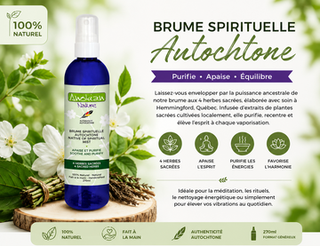 Brume Spirituelle aux 4 Herbes Sacrées, Purification Énergétique