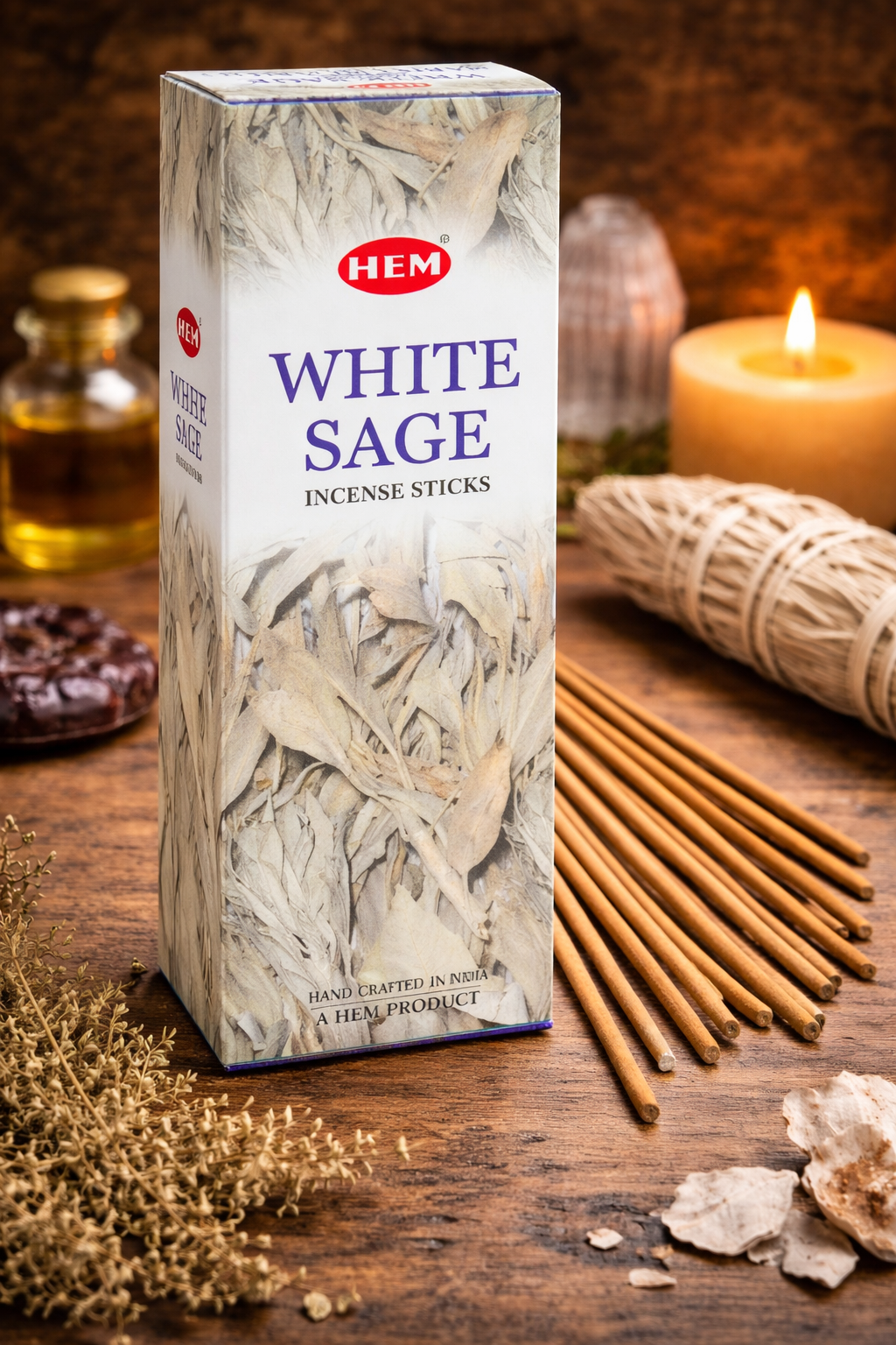 Encens en bâtons Sauge blanche HEM ( 20 bâtons )