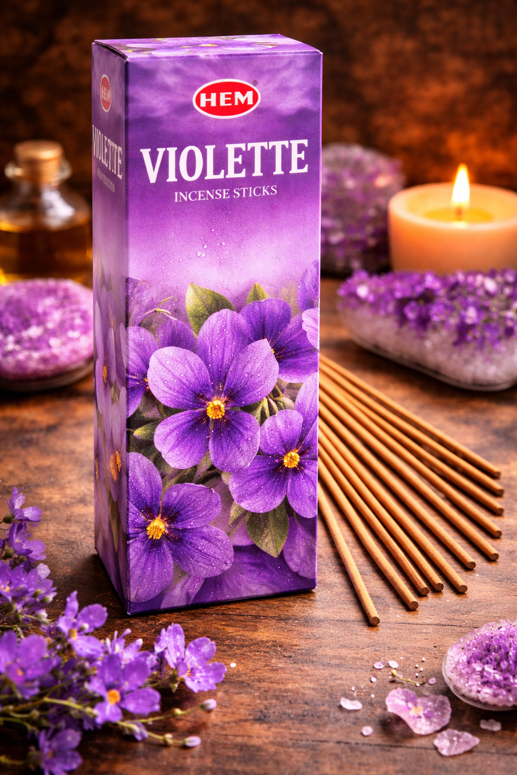 Encens en bâtons Violette de HEM (20 bâtons)