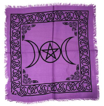Nappe d’autel Triple Lune mauve 18x18