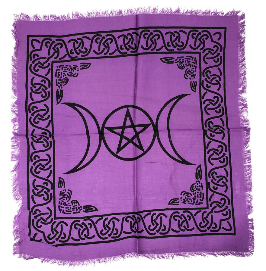 Nappe d’autel Triple Lune mauve 18x18