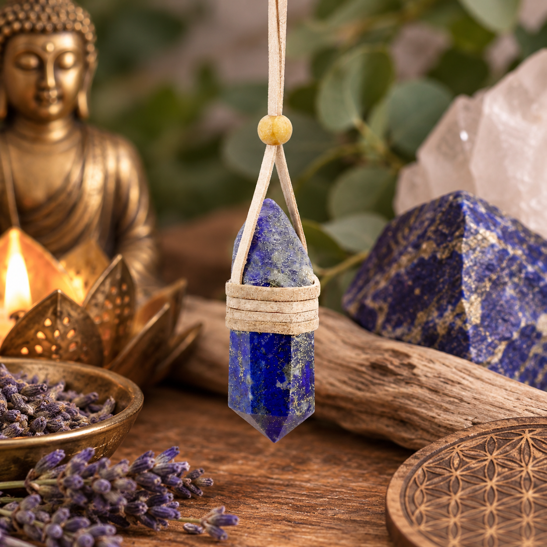 Pendentif pointe lapis lazuli