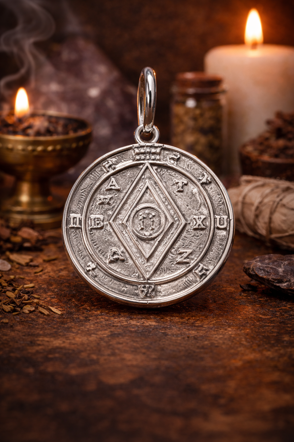 Pendentif Pentacle La richesse ( en argent)