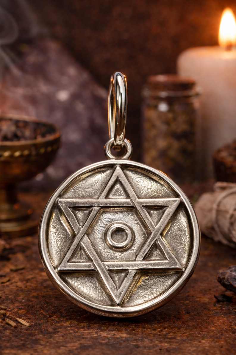 Pendentif Sceau de Salomon en argent