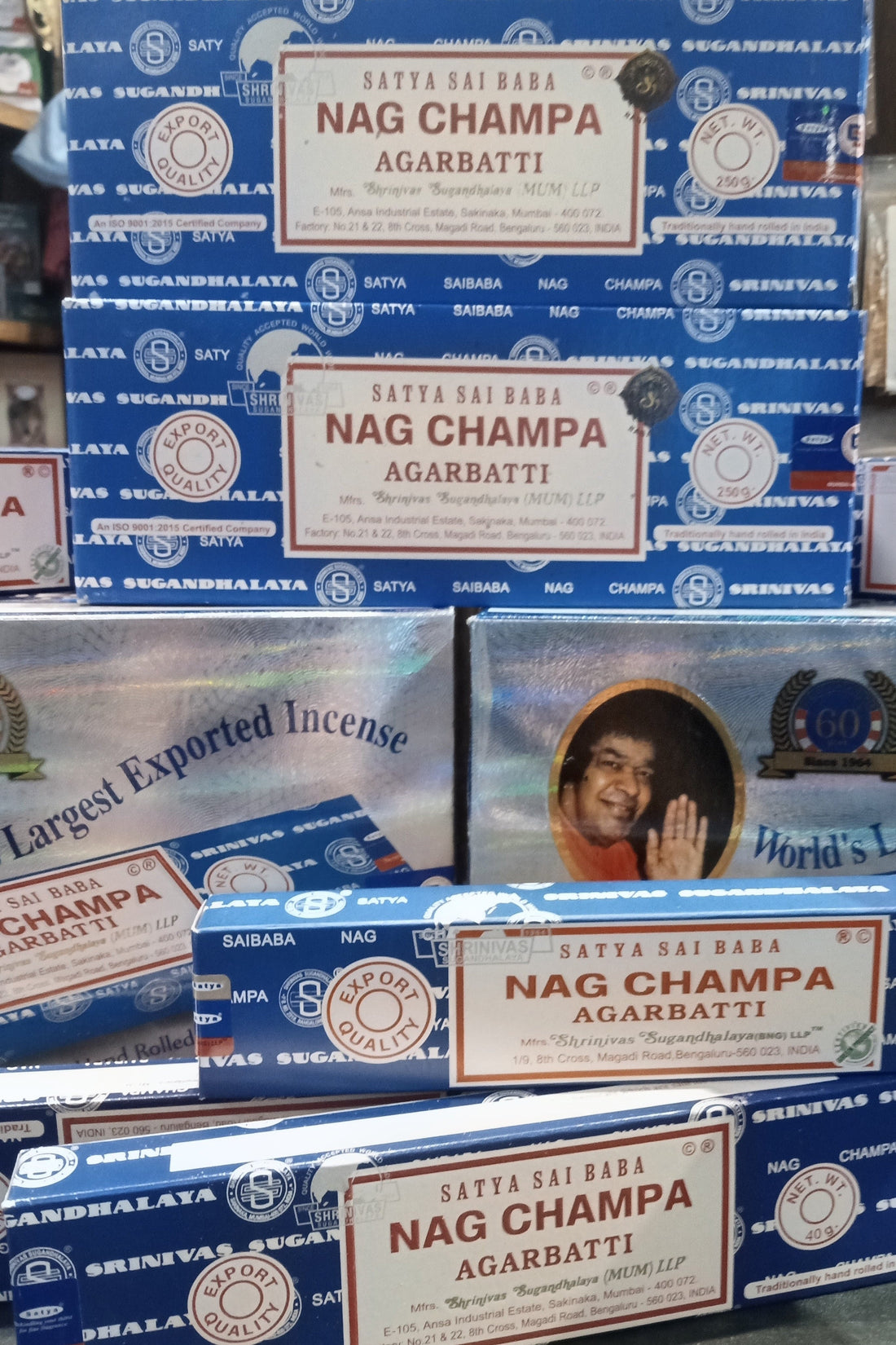Encens bâtons Satya Sai Baba Nag Champa original – différents formats