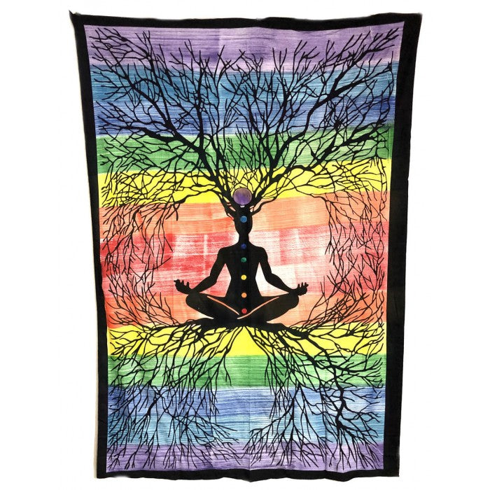 Tapisserie murale silhouette chakra