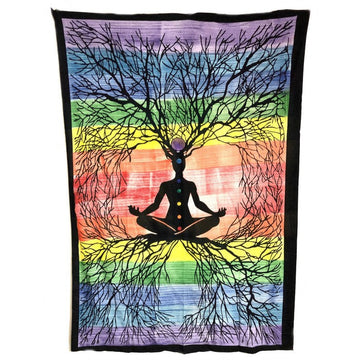 Tapisserie murale silhouette chakra