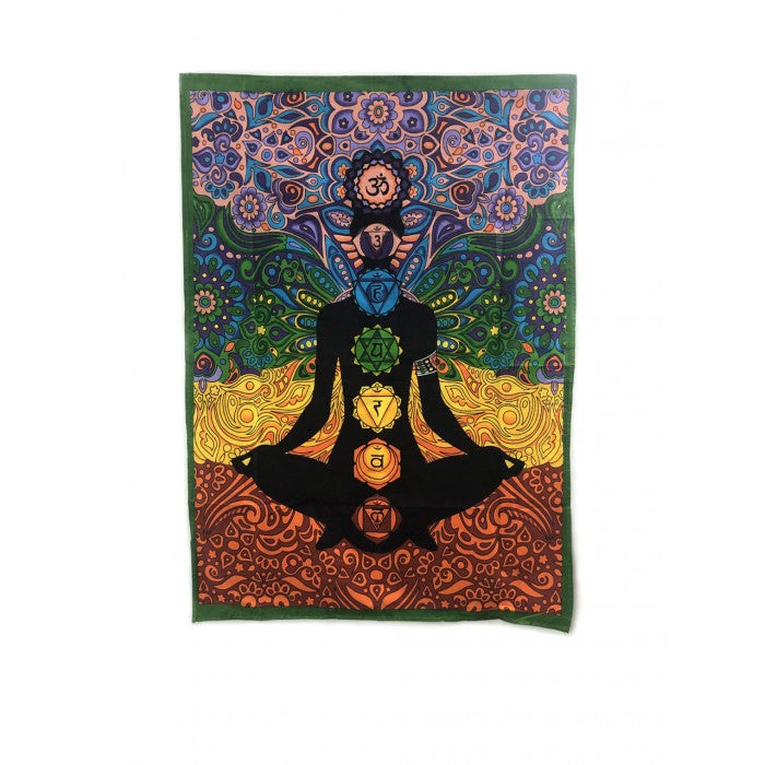 Tissu mural silhouette chakra 30x40