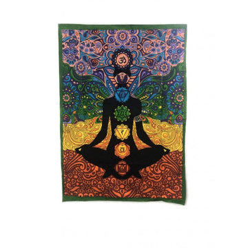 Tissu mural silhouette chakra 30x40